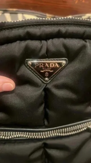 Bolso Prada Azul Nylon Acolchado