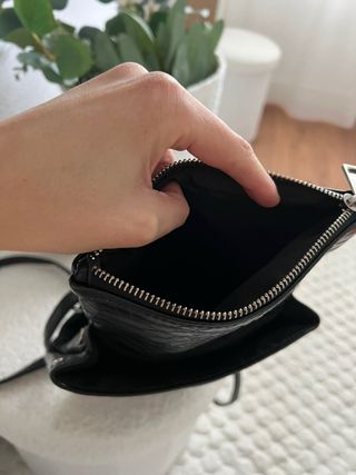 Mochila de cuero negra nueva