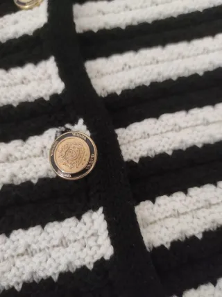 Cárdigan rayas botones joya