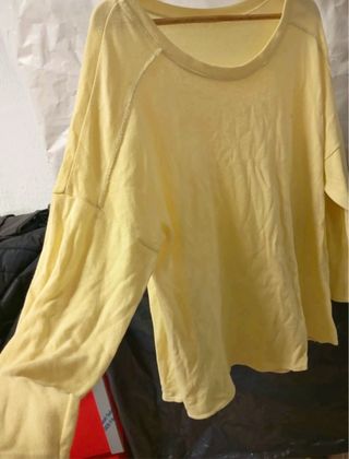 Camiseta amarilla manga larga mujer Talla XL