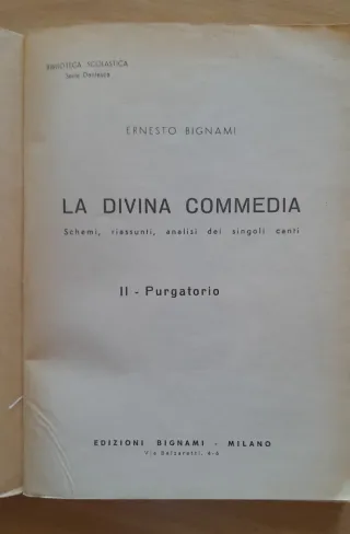 Due libri La Divina Commedia (paradiso-purgatorio)