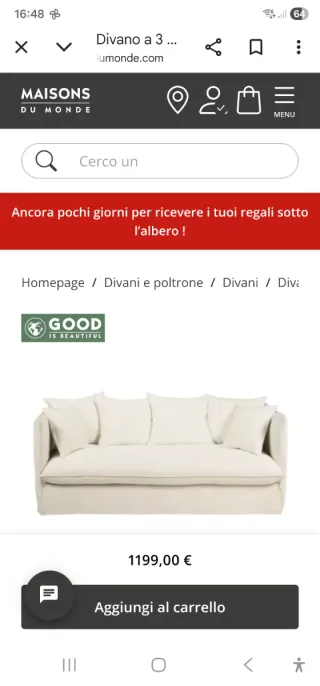 Divano tessuto 3/4 posti.come nuovo