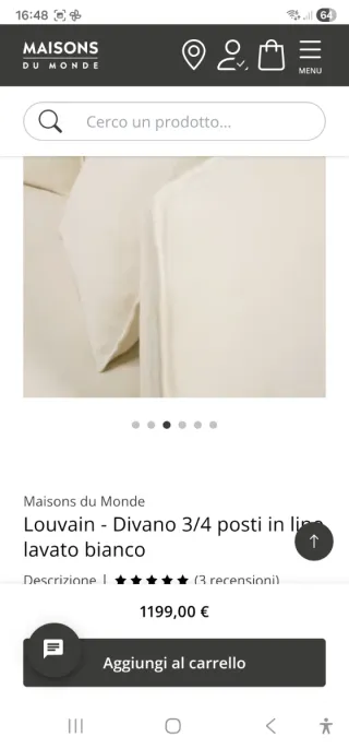 Divano tessuto 3/4 posti.come nuovo