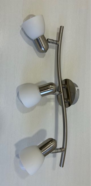 Lámpara de techo acero 3 focos 48cm