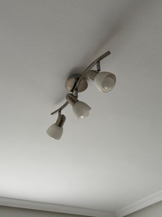 Lámpara de techo acero 3 focos 48cm