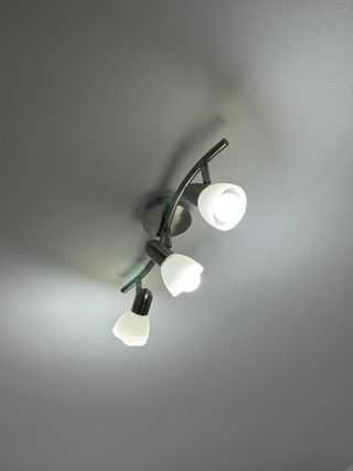 Lámpara de techo acero 3 focos 48cm