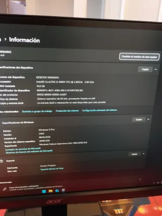 Ordenador i5 y 16gb de RAM ddr4. Leer descripción