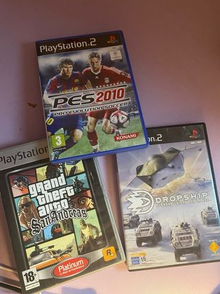 Juegos PS2: PES 2010, GTA San Andreas, Dropship