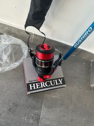 Caña de pescar y carrete HERCULy