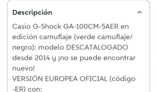 Reloj Casio G-Shock Camuflaje