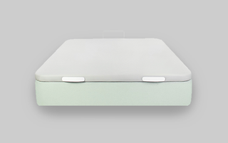 CANAPE MADERA CON BASE TAPIZADA