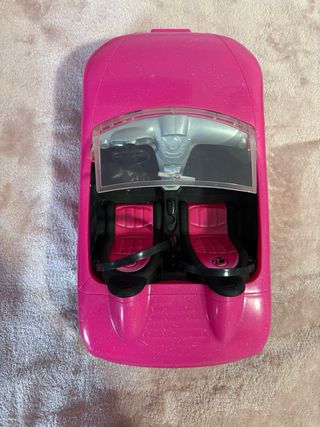 Coche Barbie Rosa Descapotable