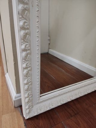 Espejo Marco Antiguo Blanco