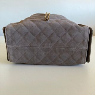 Borsa stile Chanel 25 in pelle scamosciata