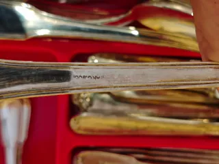 Posate antiche in metallo argentato