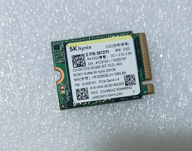 SSD m2  NVMe 256GB PCIe Gen4 disco solido