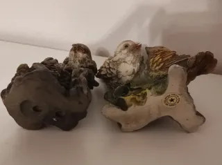 Coppia decorazioni uccellini