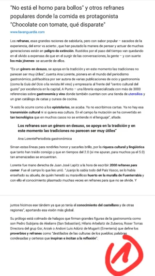 2000 refranes para comer