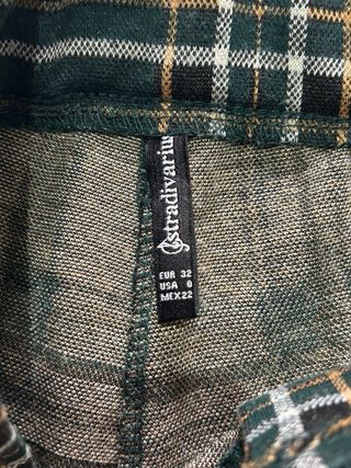 Pantalones de cuadros verde oscuro