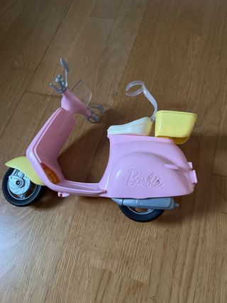 Moto Barbie Rosa y Amarilla