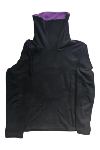 Sudadera cuello alto negra y morada