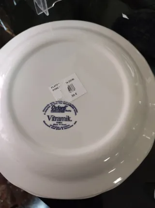 Pareja platos porcelana 25 cm