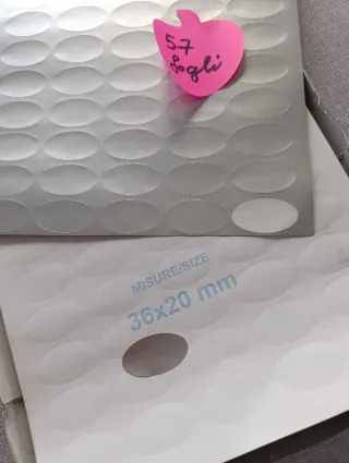 Etichette adesive argento opaco