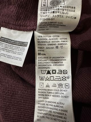 Sudadera Levi's Burdeos Bordada Talla M