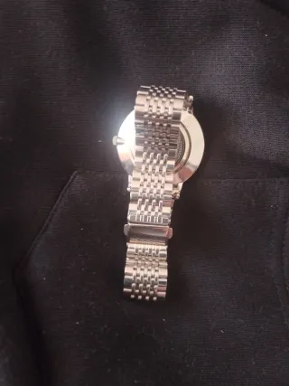 Reloj LONG BO Plata y Negro