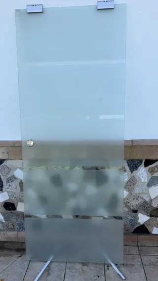 Puerta corredera de cristal esmerilado,,completa