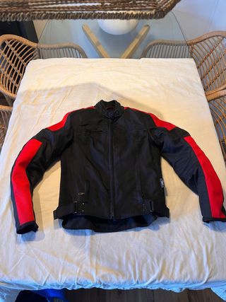 Traje Moto IXS Mujer Negro/Rojo