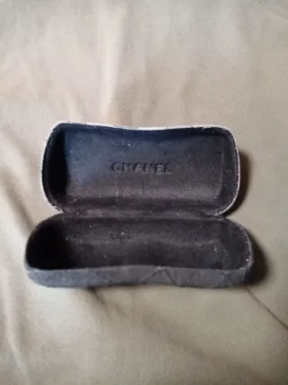 2 Estuches Gafas Chanel Original Gris y Gris/negro