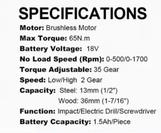 Taladro Atornillador Brushless
