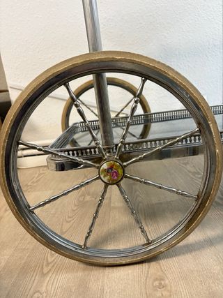 Carro bar vintage cristal y metal