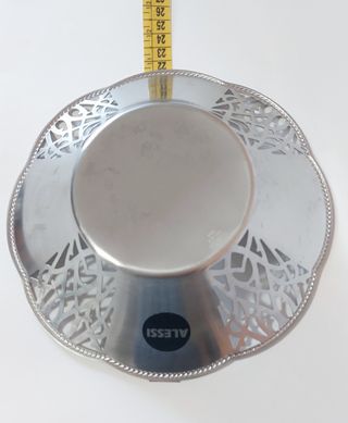 Elegante cestino Alessi in acciaio inox 18/10 Ital