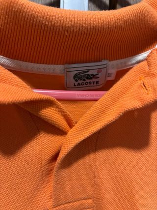 Polo Lacoste Naranja Talla M