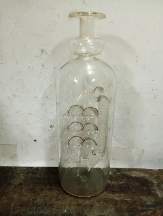 LIQUIDACIÓN 2026 Botella cristal barco vintage