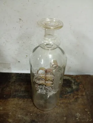 LIQUIDACIÓN 2026 Botella cristal barco vintage