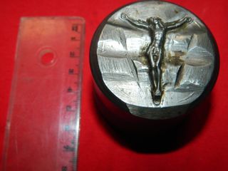 Cuño troquel acero Cristo crucificado