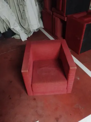 Butaca de tela roja