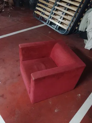 Butaca de tela roja