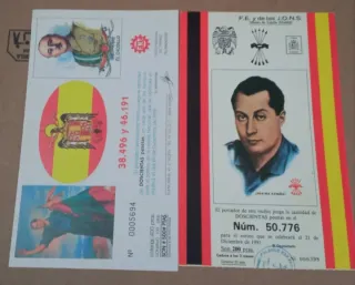 Lote participaciones lotería años 90