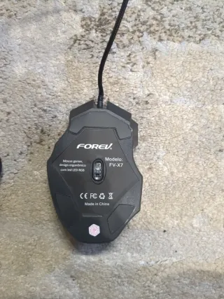 Ratón Gaming Fornu FV-X7 Negro/Azul