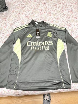 Chándal Real Madrid Adidas Gris/Verde