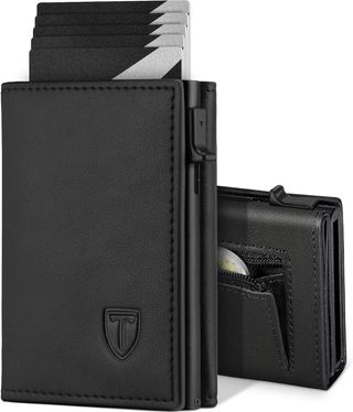 Cartera Teehon RFID Cuero Negra