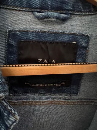 Cazadora Vaquera Zara Man Azul