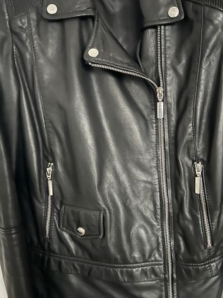 Chaqueta de piel Javier Simorra Negra