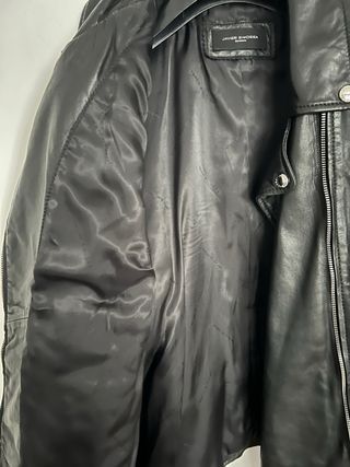 Chaqueta de piel Javier Simorra Negra