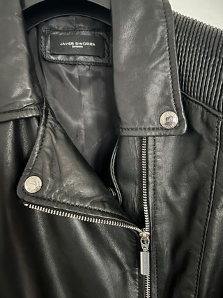 Chaqueta de piel Javier Simorra Negra