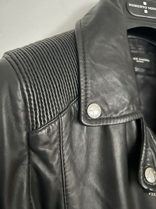 Chaqueta de piel Javier Simorra Negra